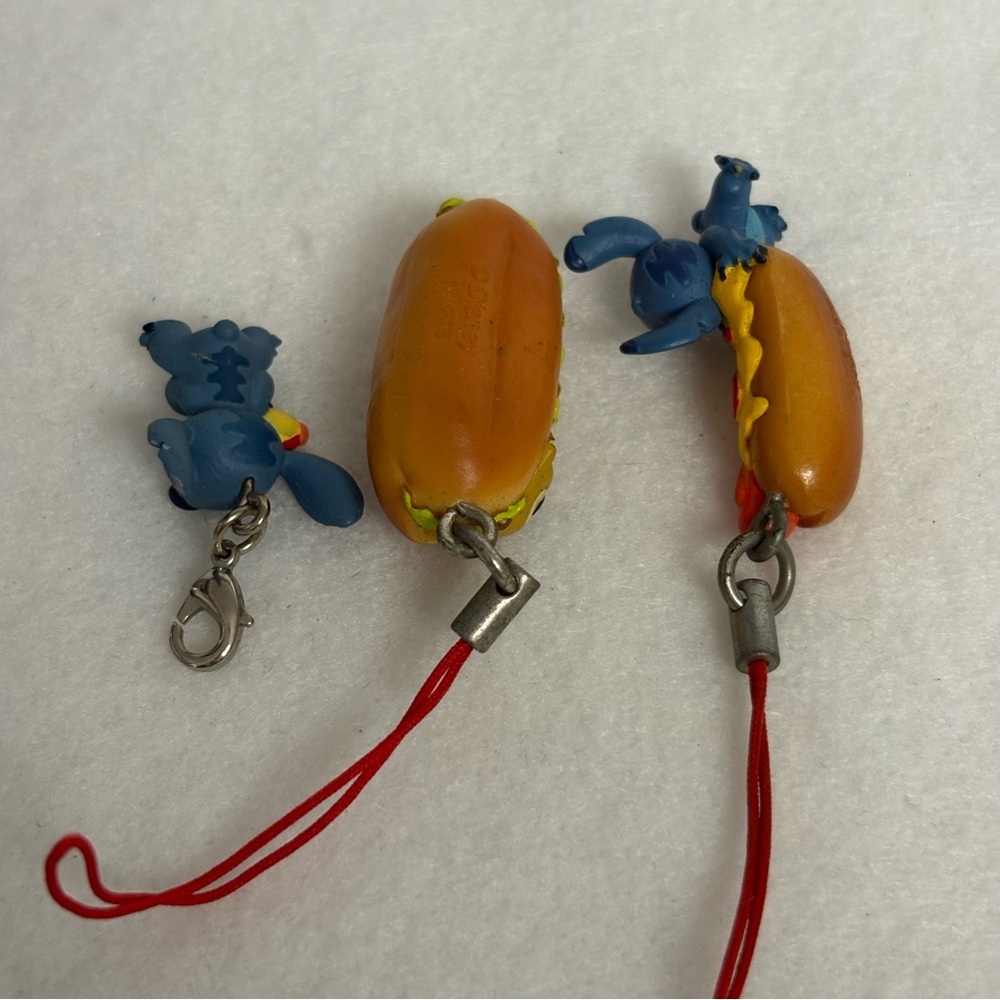 Set of 3 STITCH Hot Dog Reuben Charm Disney Japan Gachapon - Picture 5 of 8
